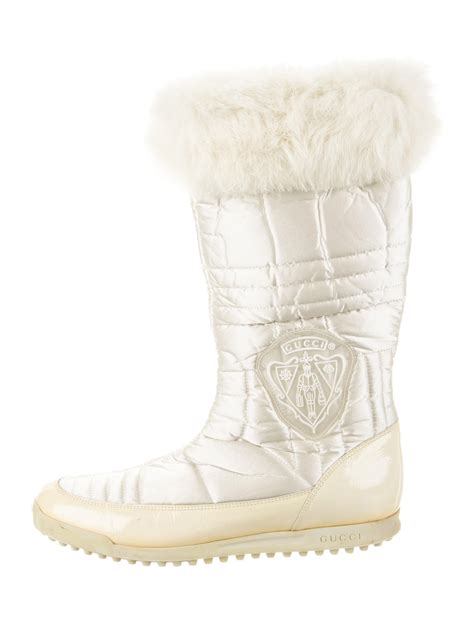 white gucci snow boots|Gucci heeled boots.